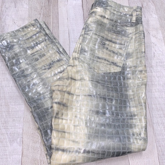 ASOS snakeskin green pants size 25 - Picture 2 of 8